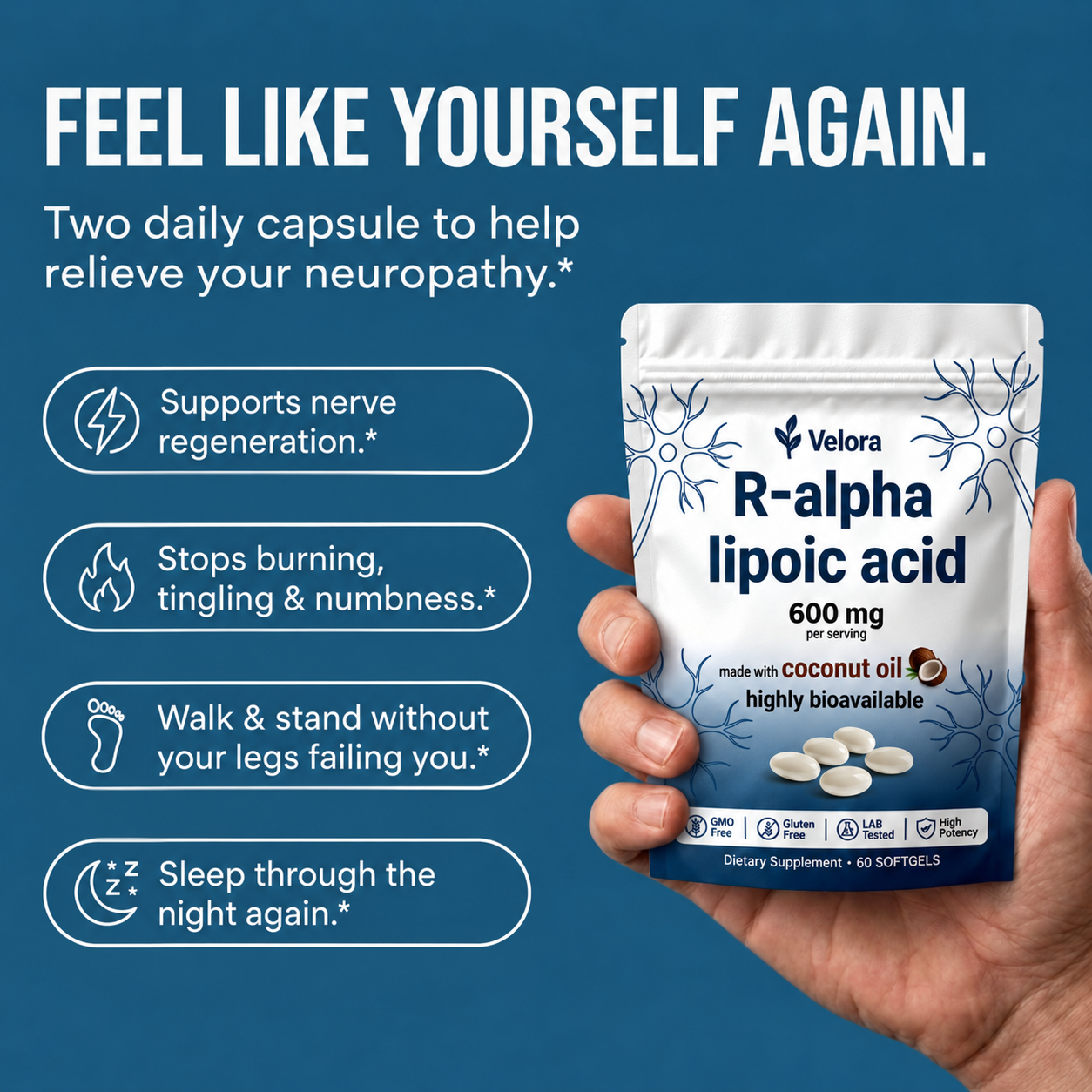 Official ELORYA R-Alpha Lipoic Acid Softgel